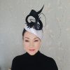 Headpiece Rental | The Stables Birr No. 10 - Black & White Headpiece