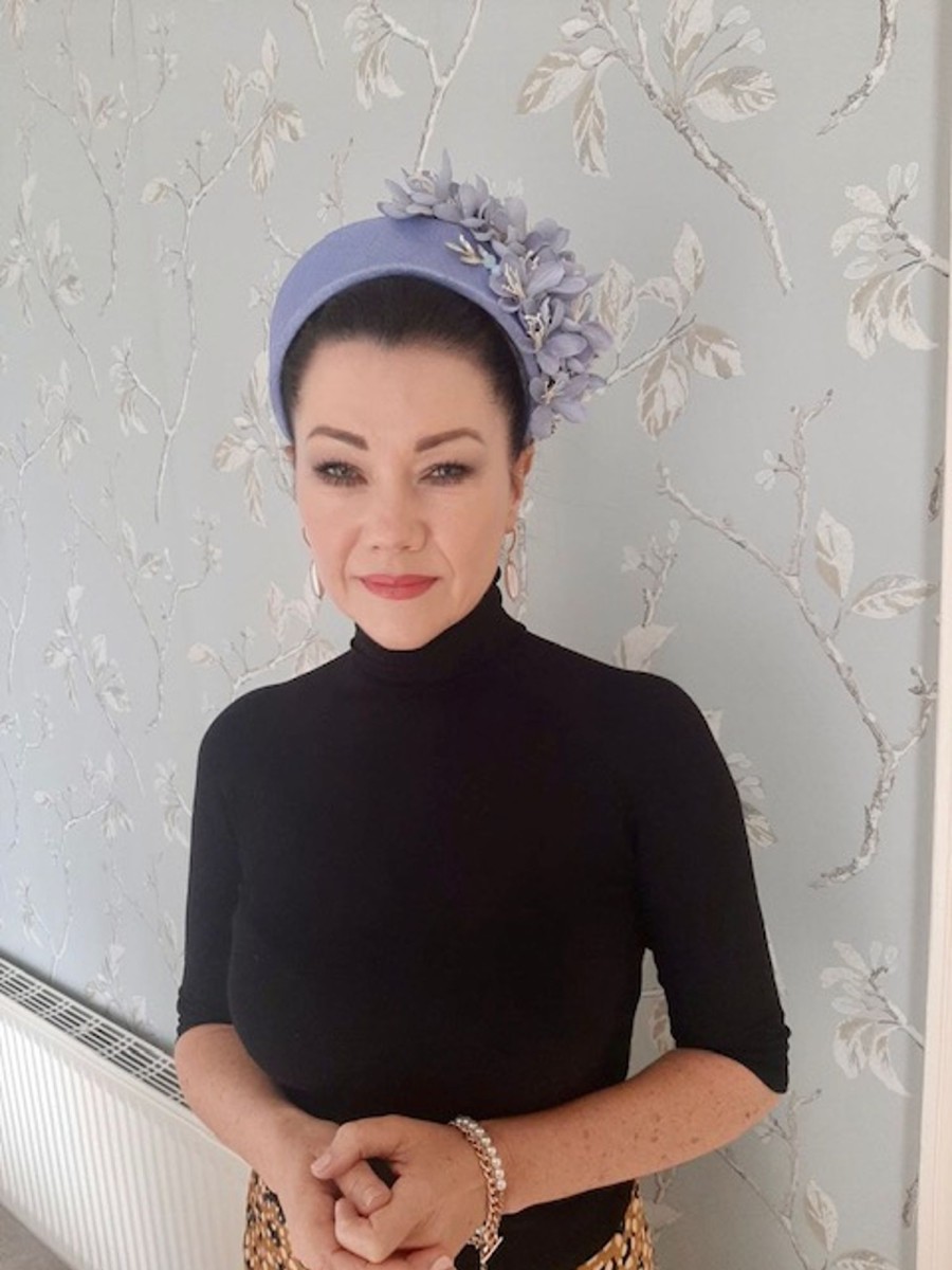 Headpiece Rental | The Stables Birr No. 7 - Hyacinth Blue Headpiece