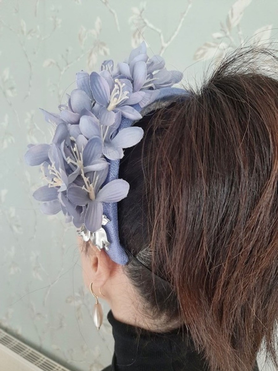 Headpiece Rental | The Stables Birr No. 7 - Hyacinth Blue Headpiece