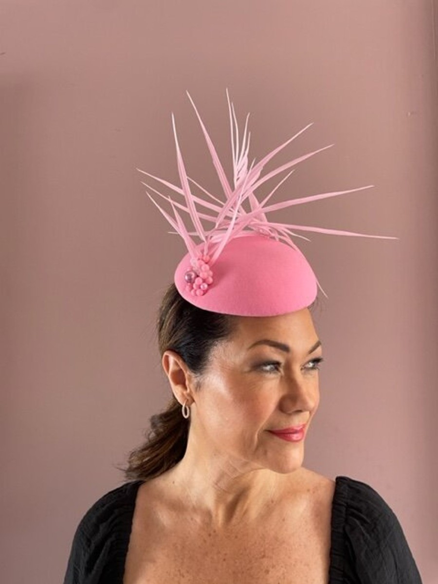 Headpiece Rental | The Stables Birr No. 3 - Candy Pink Headpiece