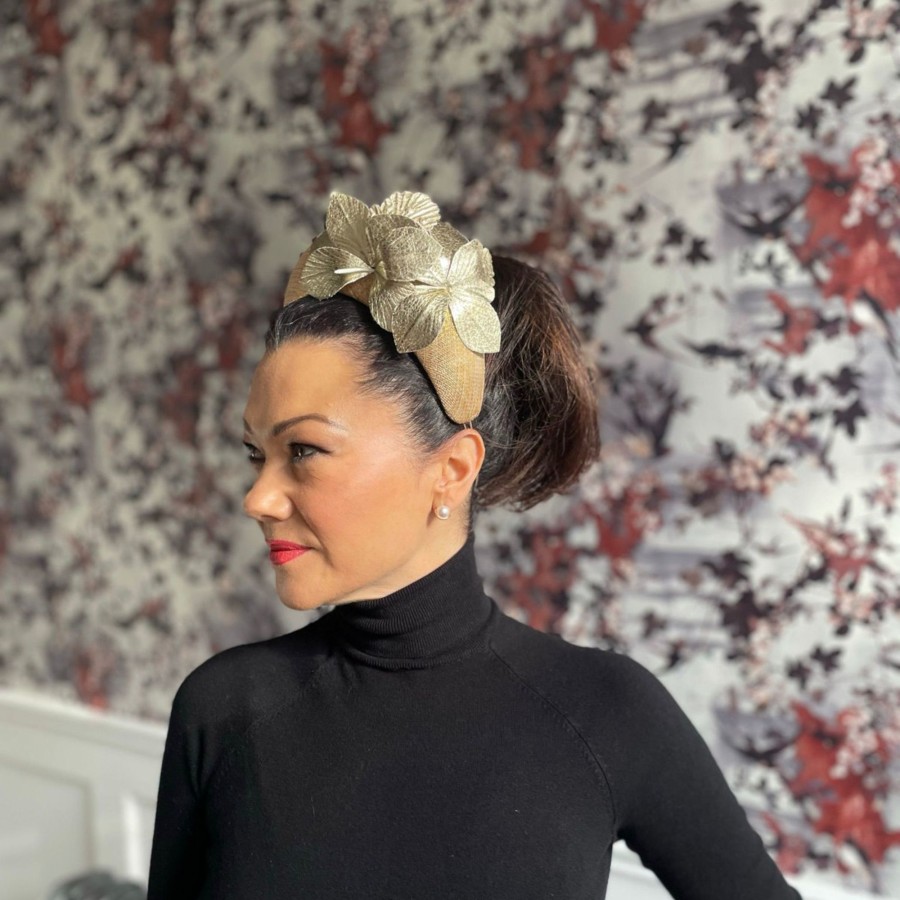 Headpiece Rental | The Stables Birr No. 4 - Gold Headpiece