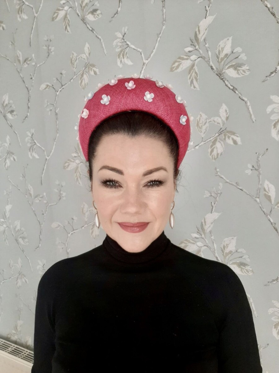 Headpiece Rental | The Stables Birr No. 18 - Cerise Pink Band Headpiece