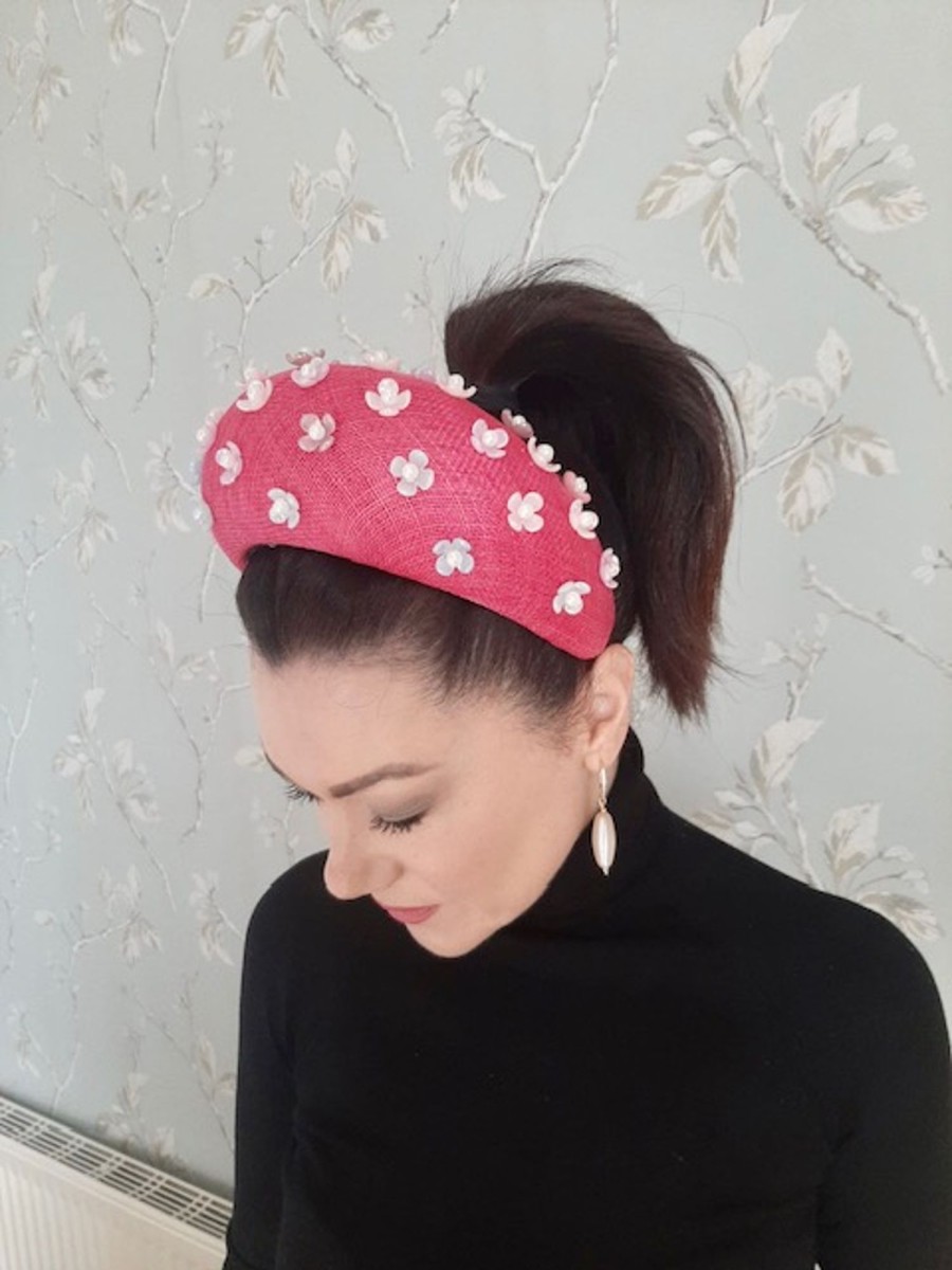 Headpiece Rental | The Stables Birr No. 18 - Cerise Pink Band Headpiece