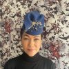 Headpiece Rental | The Stables Birr No.44 - French Navy - Silver Bead