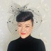 Headpiece Rental | The Stables Birr No.31 - Black Velvet With Net Headpiece