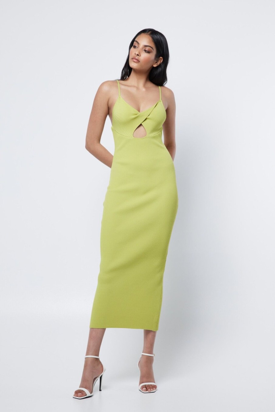 Knitwear | The Stables Birr The Chartreuse Knit Midi Dress