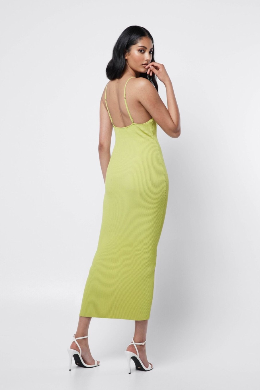 Knitwear | The Stables Birr The Chartreuse Knit Midi Dress