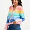 Tops | The Stables Birr Izzy Cardigan - Multi, Pastel Rainbow Stripes