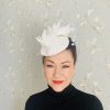 Headpiece Rental | The Stables Birr No.28 - White And Blue Headpiece