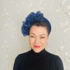 Headpiece Rental | The Stables Birr No.32 - Navy Velvet Floral Band