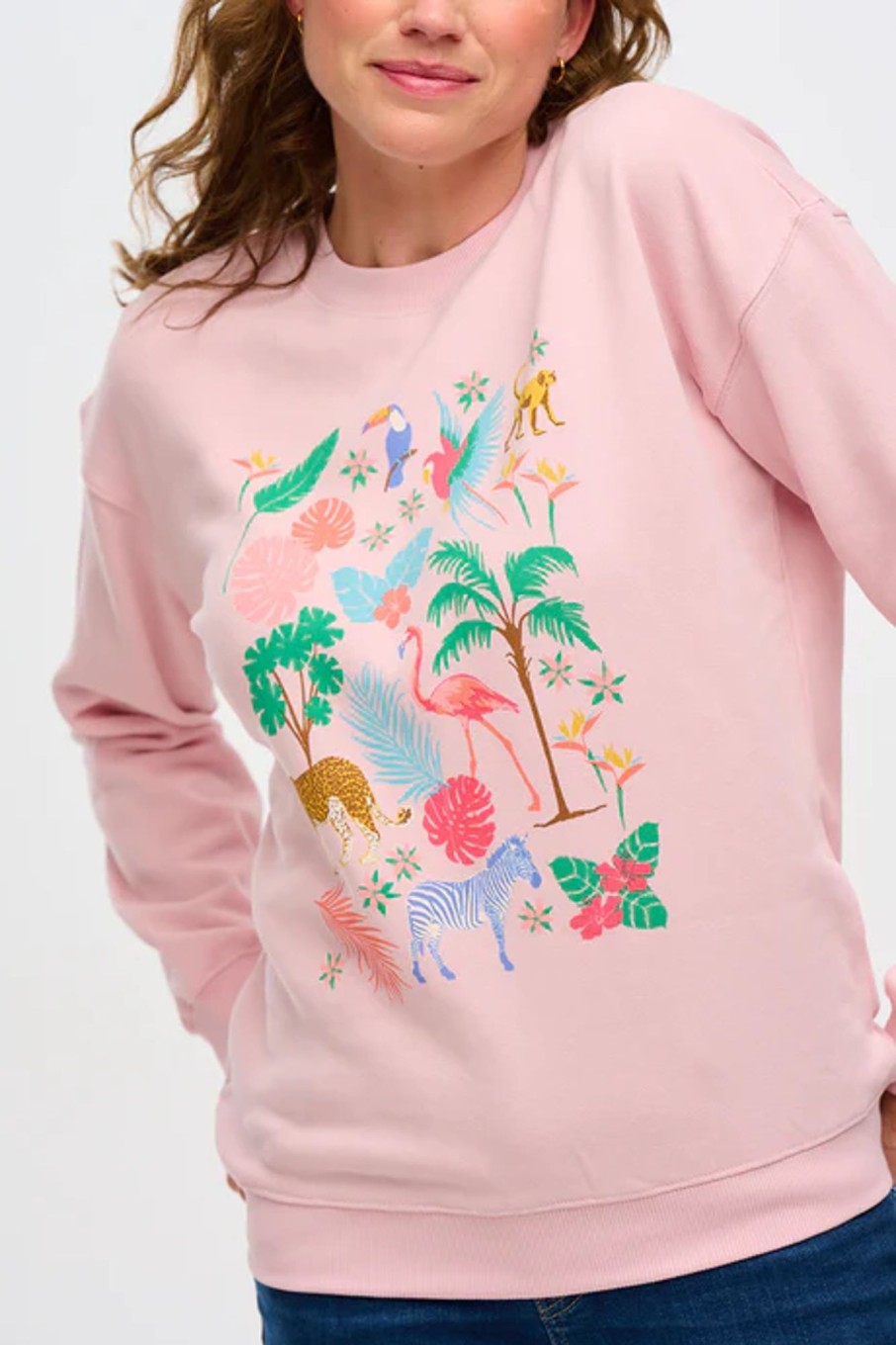 Tops | The Stables Birr Noah Sweatshirt - Peach, Tropical Safari