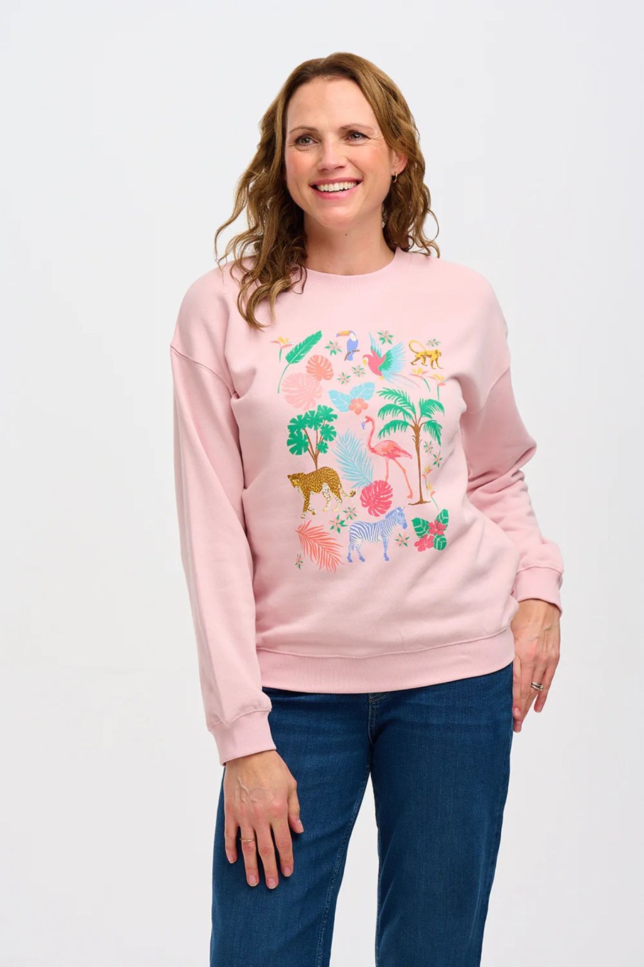 Tops | The Stables Birr Noah Sweatshirt - Peach, Tropical Safari