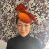 Headpiece Rental | The Stables Birr No.37 - Rust Velvet And Gold Headpiece