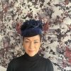 Headpiece Rental | The Stables Birr No.39 - Navy Velvet Floral Headpiece